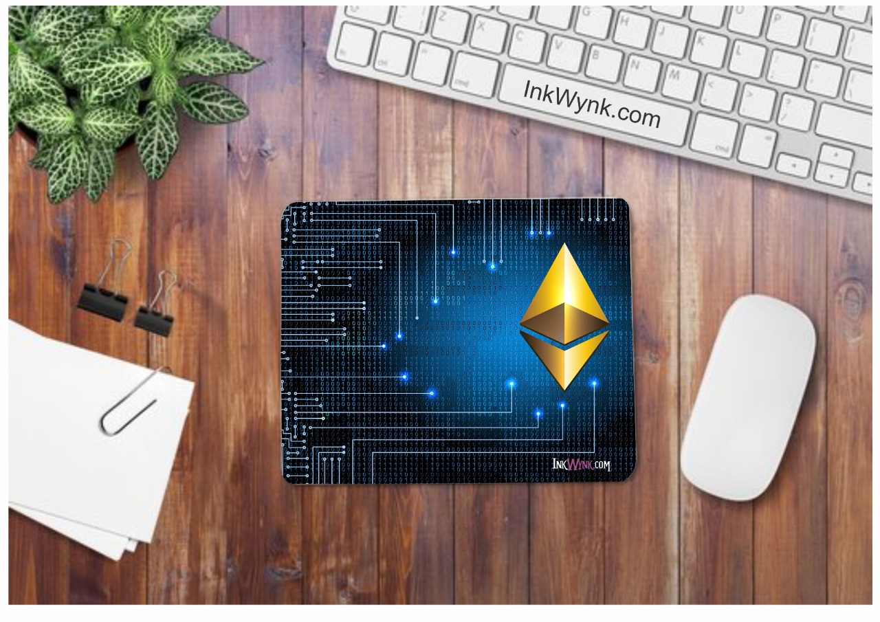 Buy Ethereum Cryptocurrency Logo Printed Mouse Pad online in Punjab