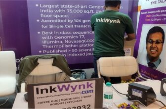 Live Coffee Mug Printing at IAMG 2023 Conference in Gurugram