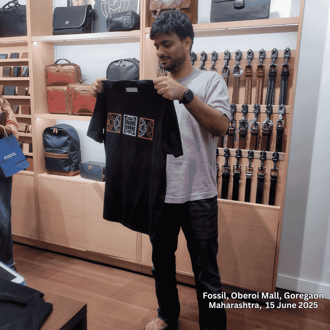 Live Printing Activity in Goregaon Mumbai for Fossil