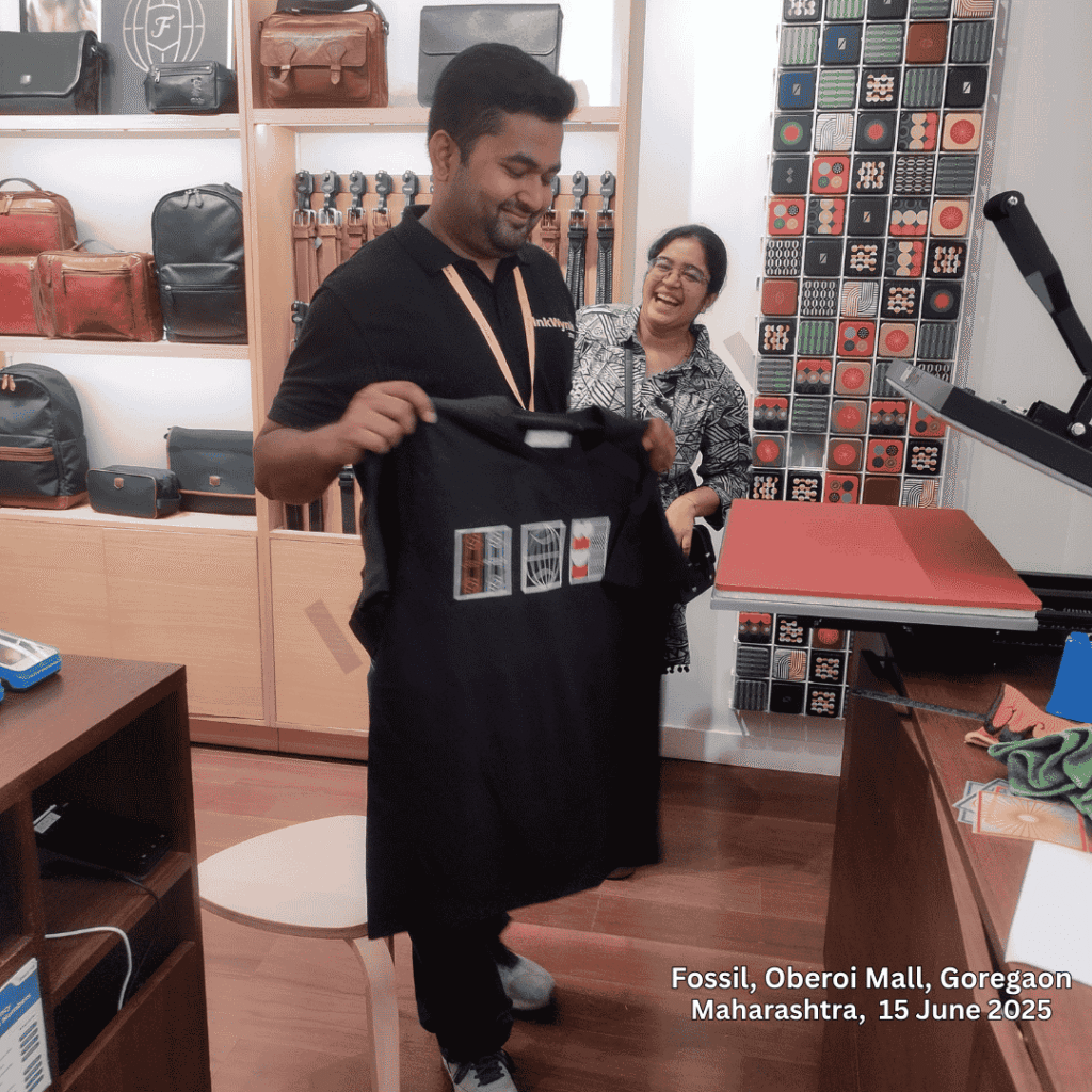 Live Printing Activity in Goregaon Mumbai for Fossil