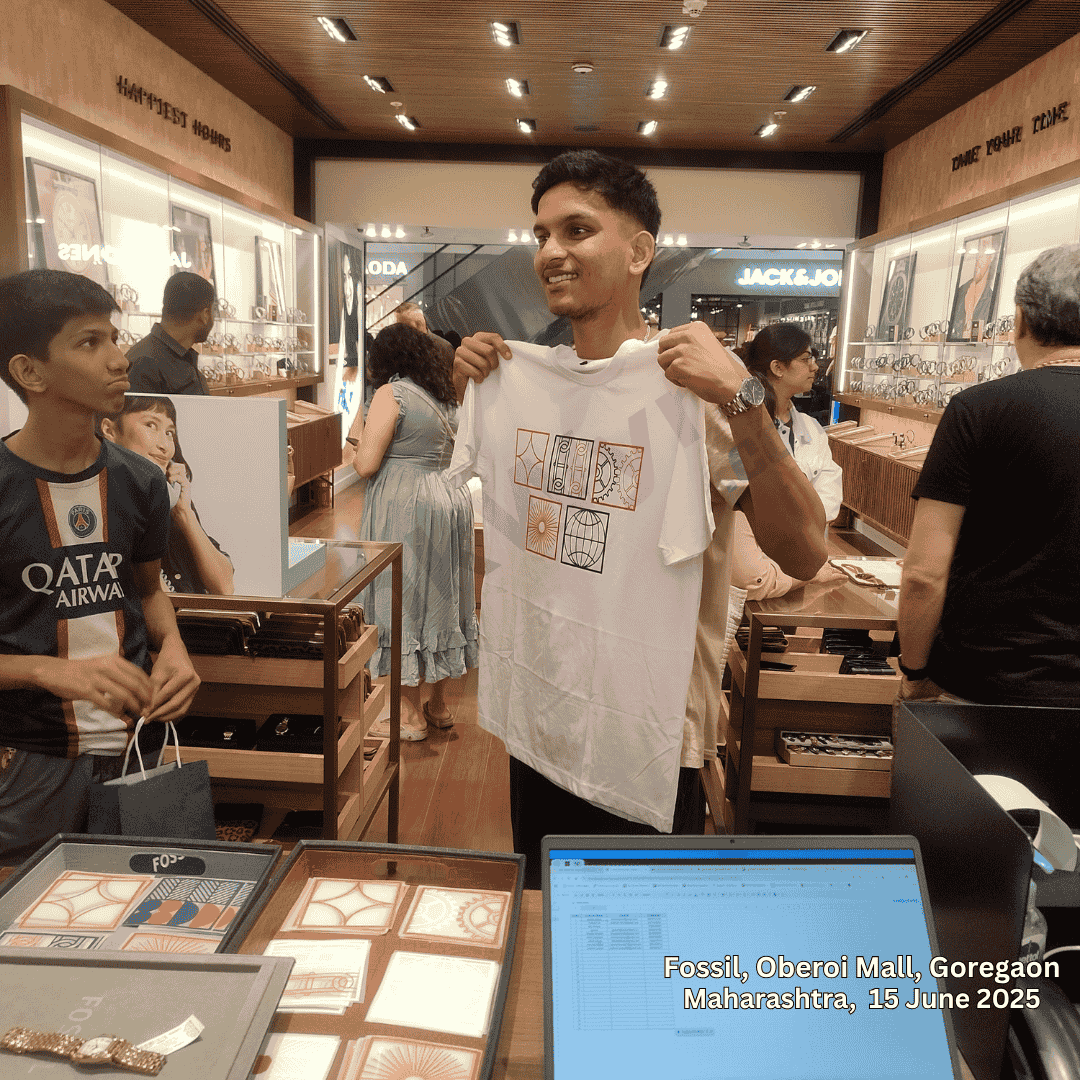 Live Printing Activity in Goregaon Mumbai for Fossil