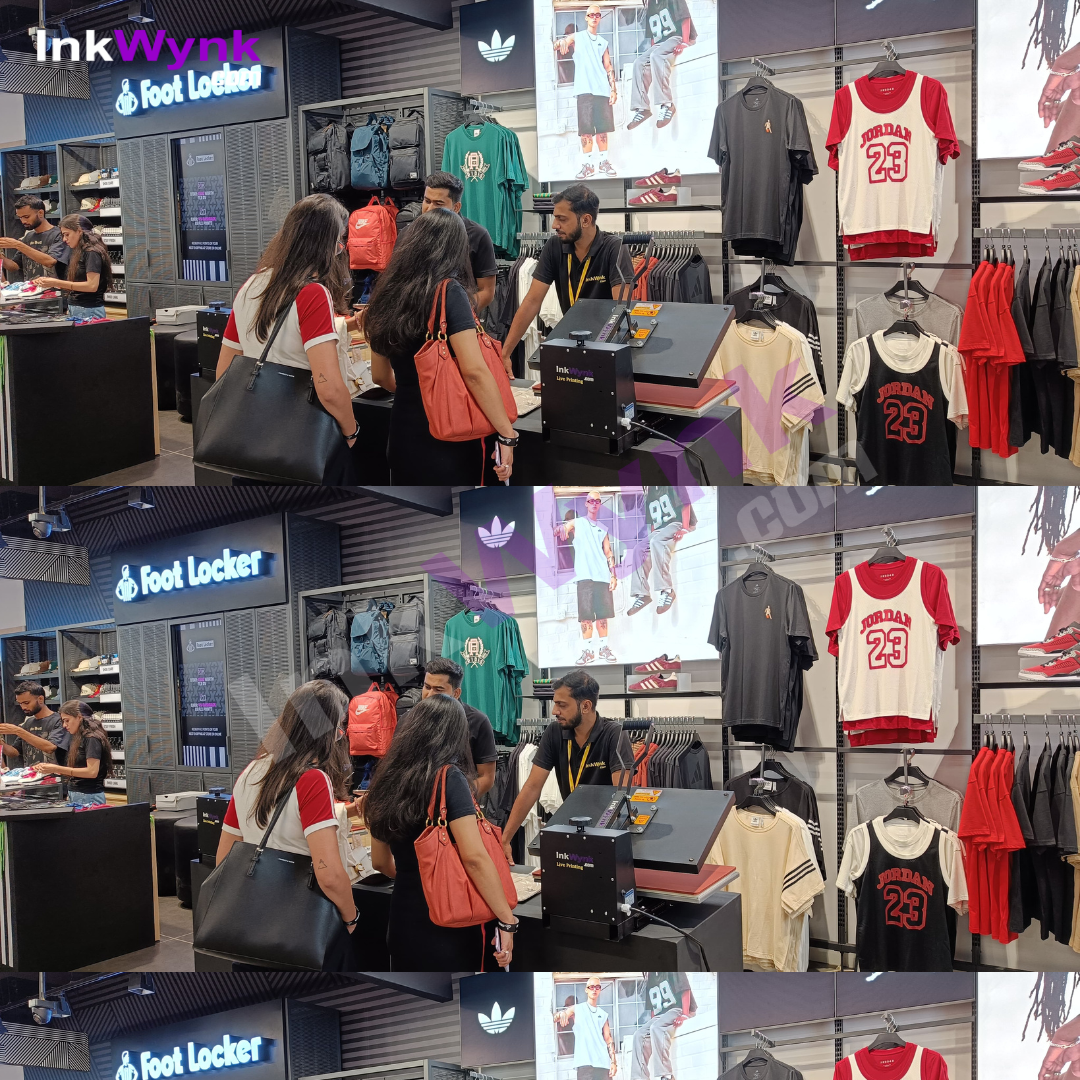 Live T-Shirt Printing For Footlocker in Noida