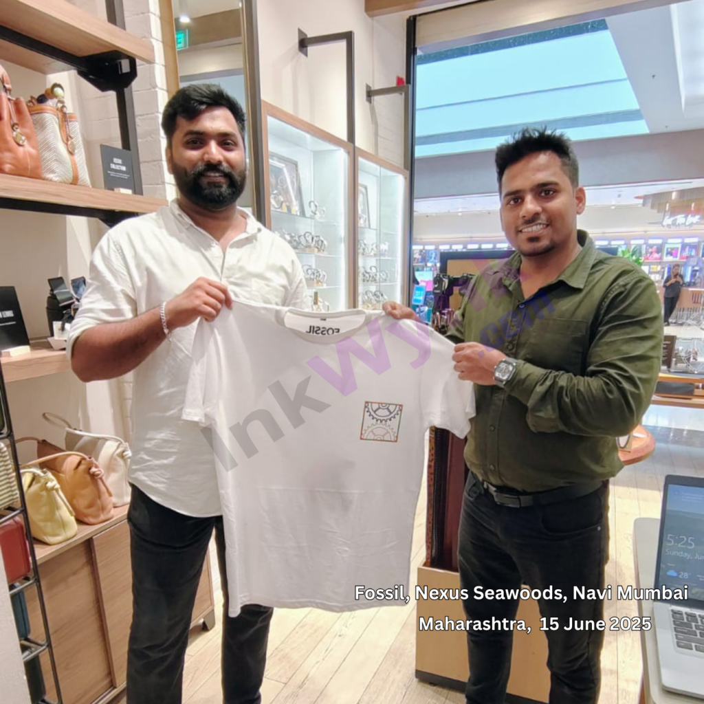 Live T-Shirt Printing in Navi Mumbai for Fossil