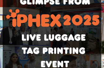 Live Luggage Tag Printing in Bharat Mandapam Pragati Maidan New Delhi