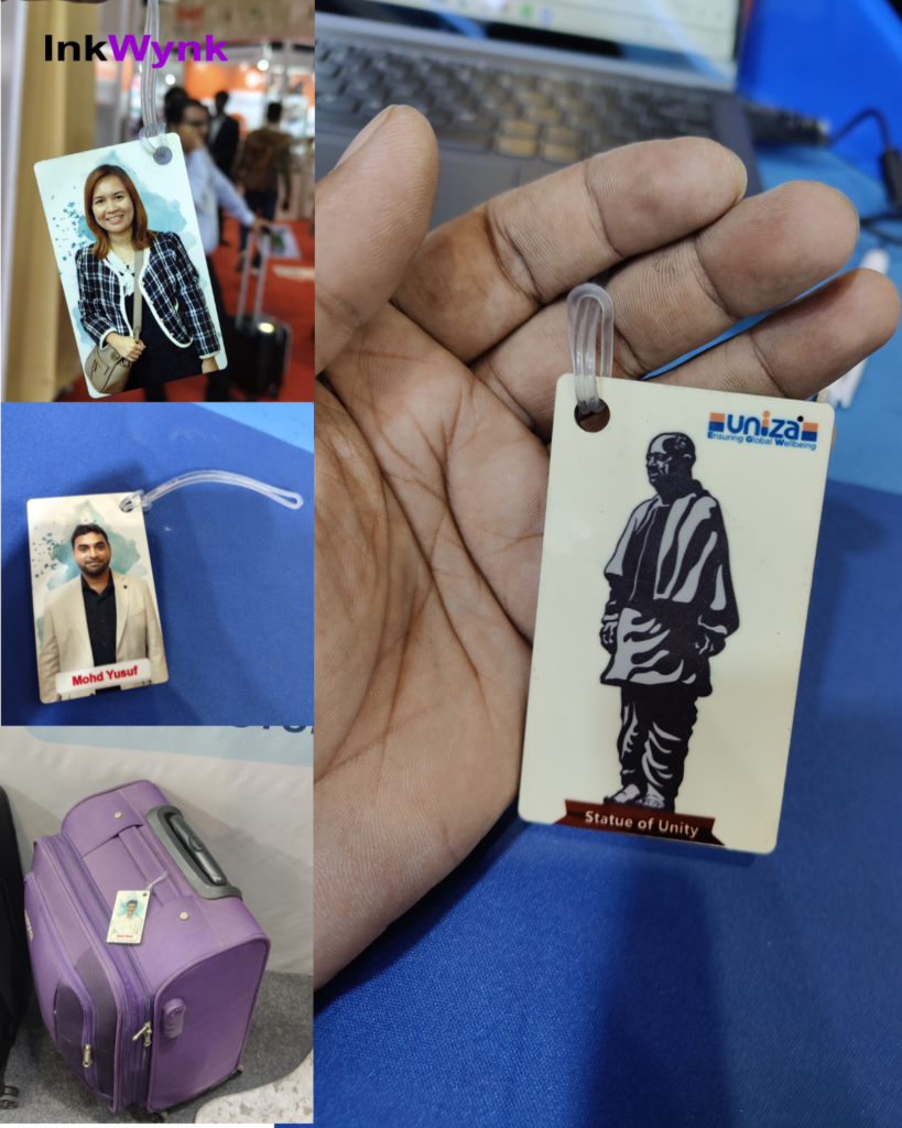 Live Luggage Tag Printing in Bharat Mandapam Pragati Maidan New Delhi iphex
