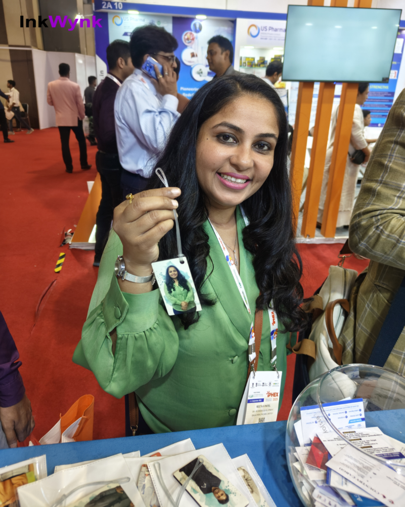 Live Luggage Tag Printing in Bharat Mandapam Pragati Maidan New Delhi iphex