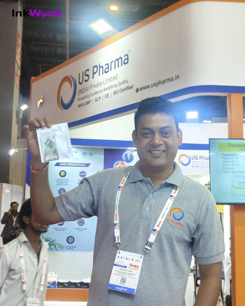 Live Luggage Tag Printing in Bharat Mandapam Pragati Maidan New Delhi iphex
