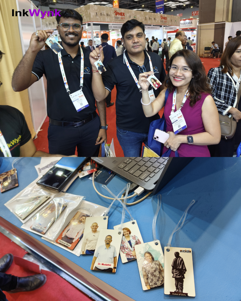 Live Luggage Tag Printing in Bharat Mandapam Pragati Maidan New Delhi iphex