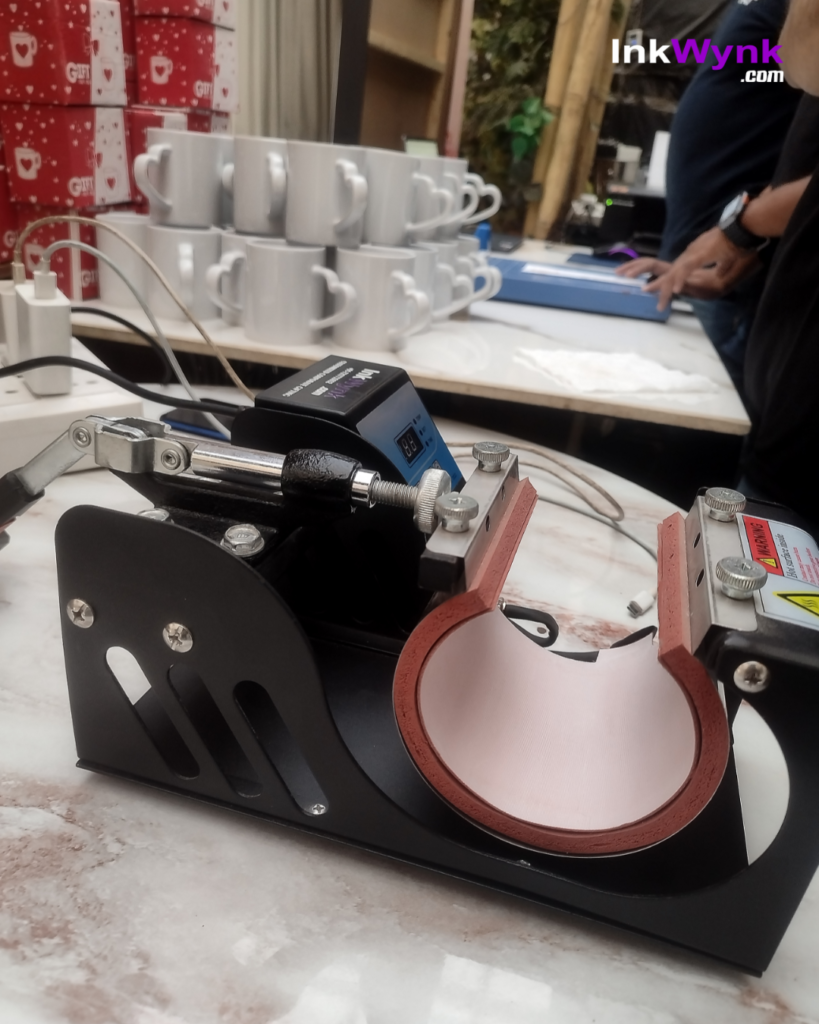 Live Mug Printing Activity in Exhibitions at Bharat Mandapam Pragati Maidan Delhi