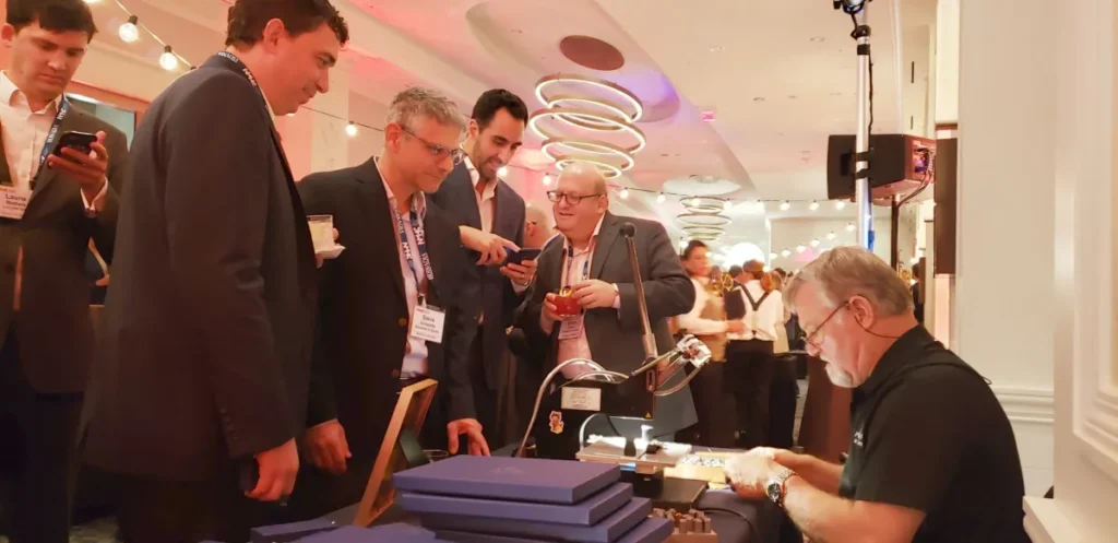 Live Emboss Printing for Premium Corporate Events