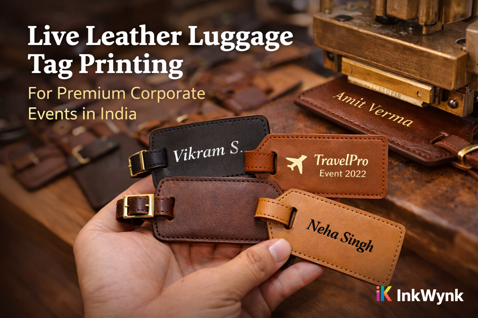 Live Printing on Leather Items for Premium Corporate Events in India