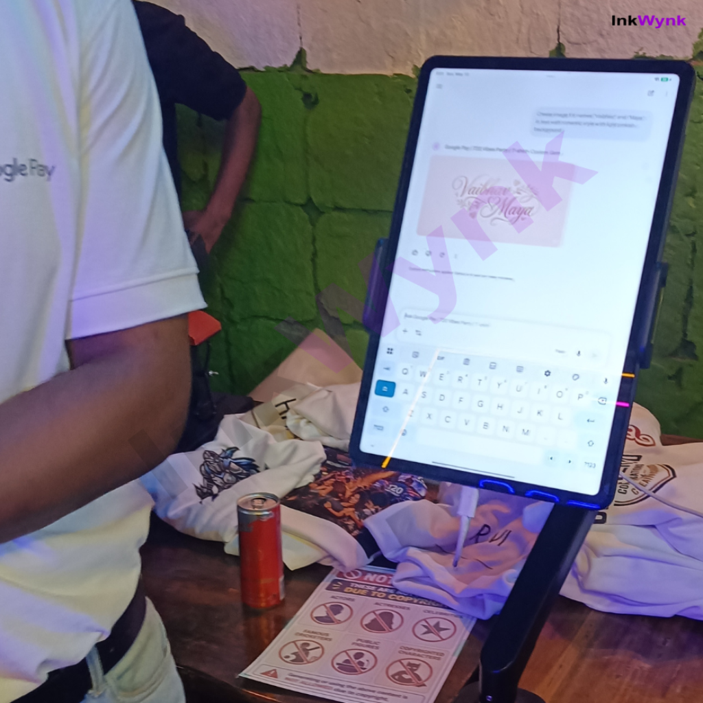 Live AI-Powered T-Shirt & Cap Printing