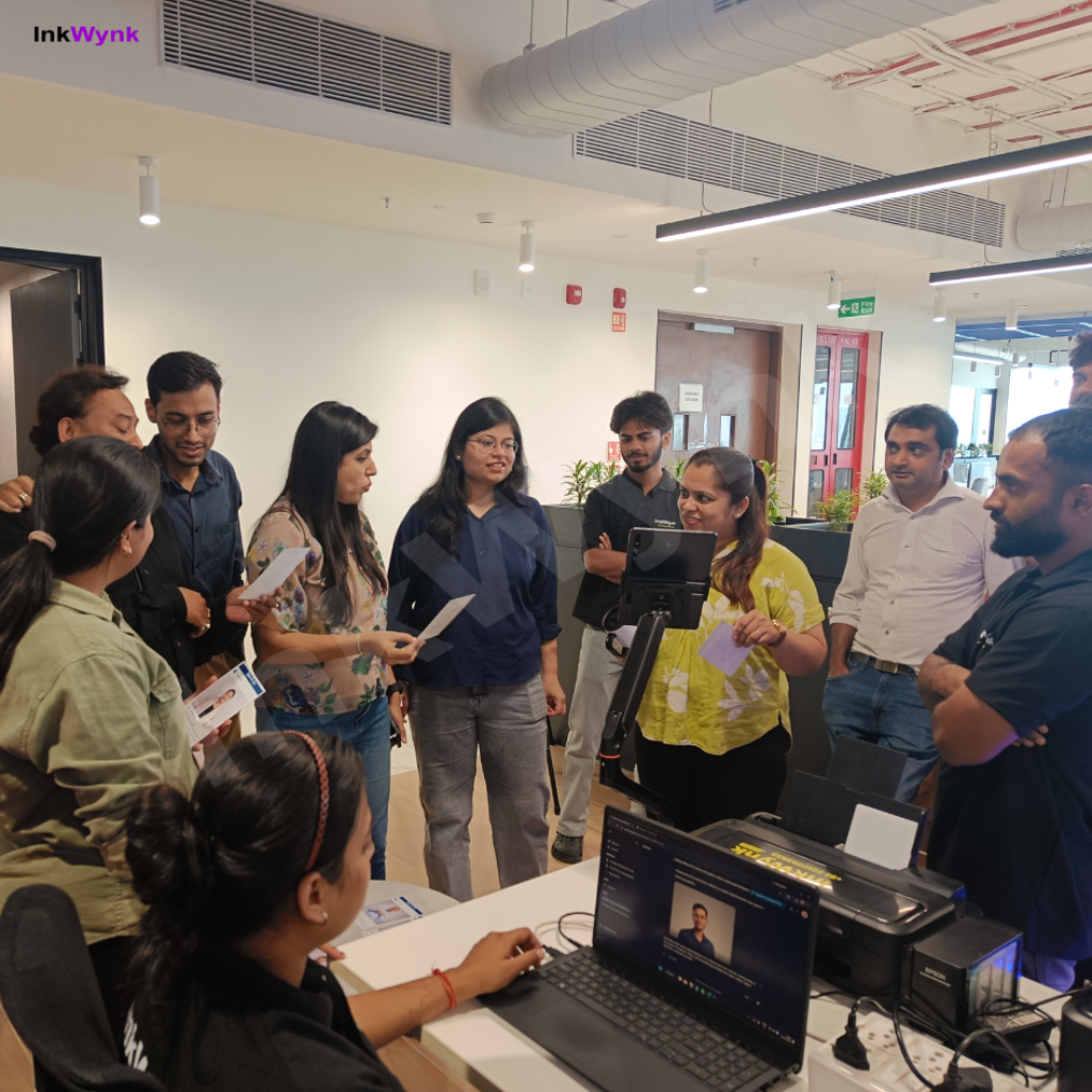 Office Engagement Activity with AI Live Printing