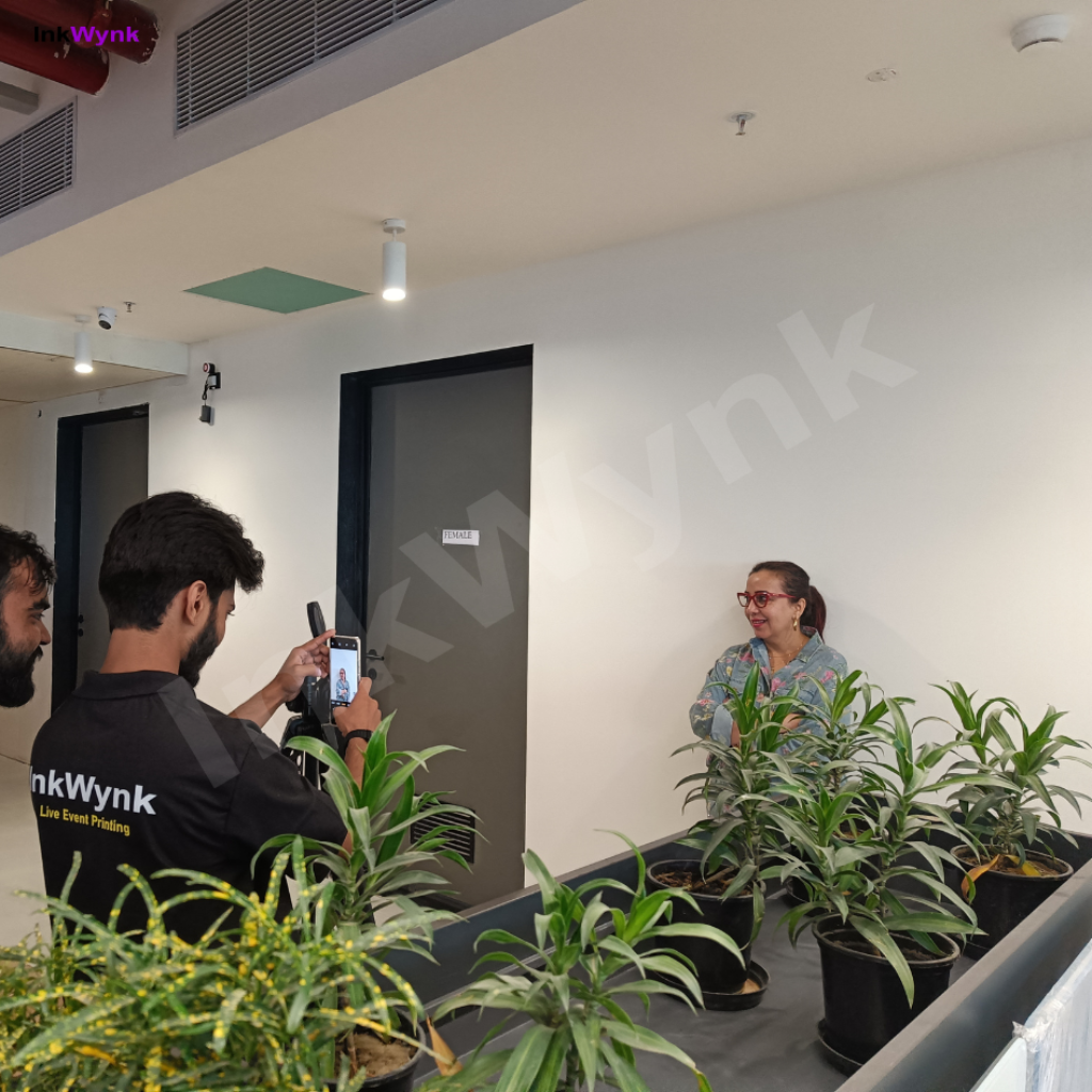 Office Engagement Activity with AI Live Printing