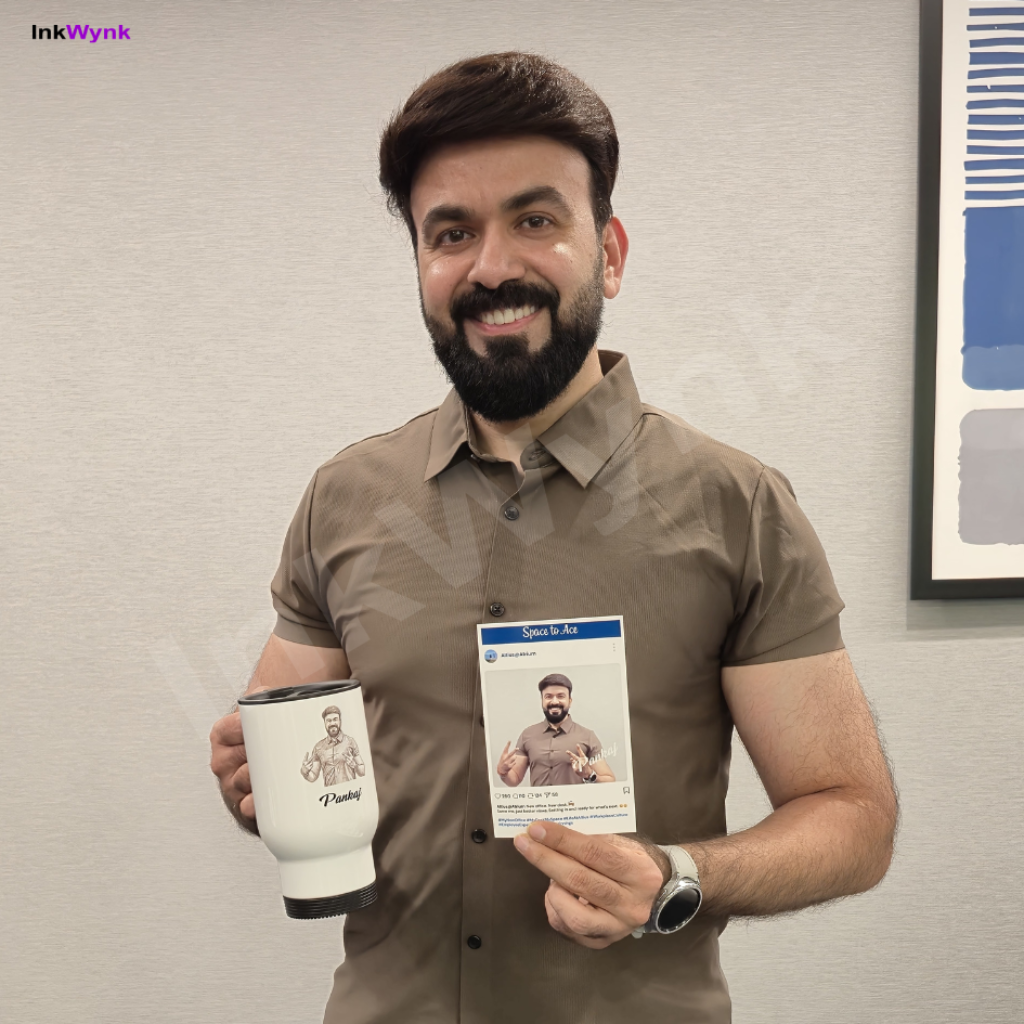 Office Engagement Activity with AI Live Printing
