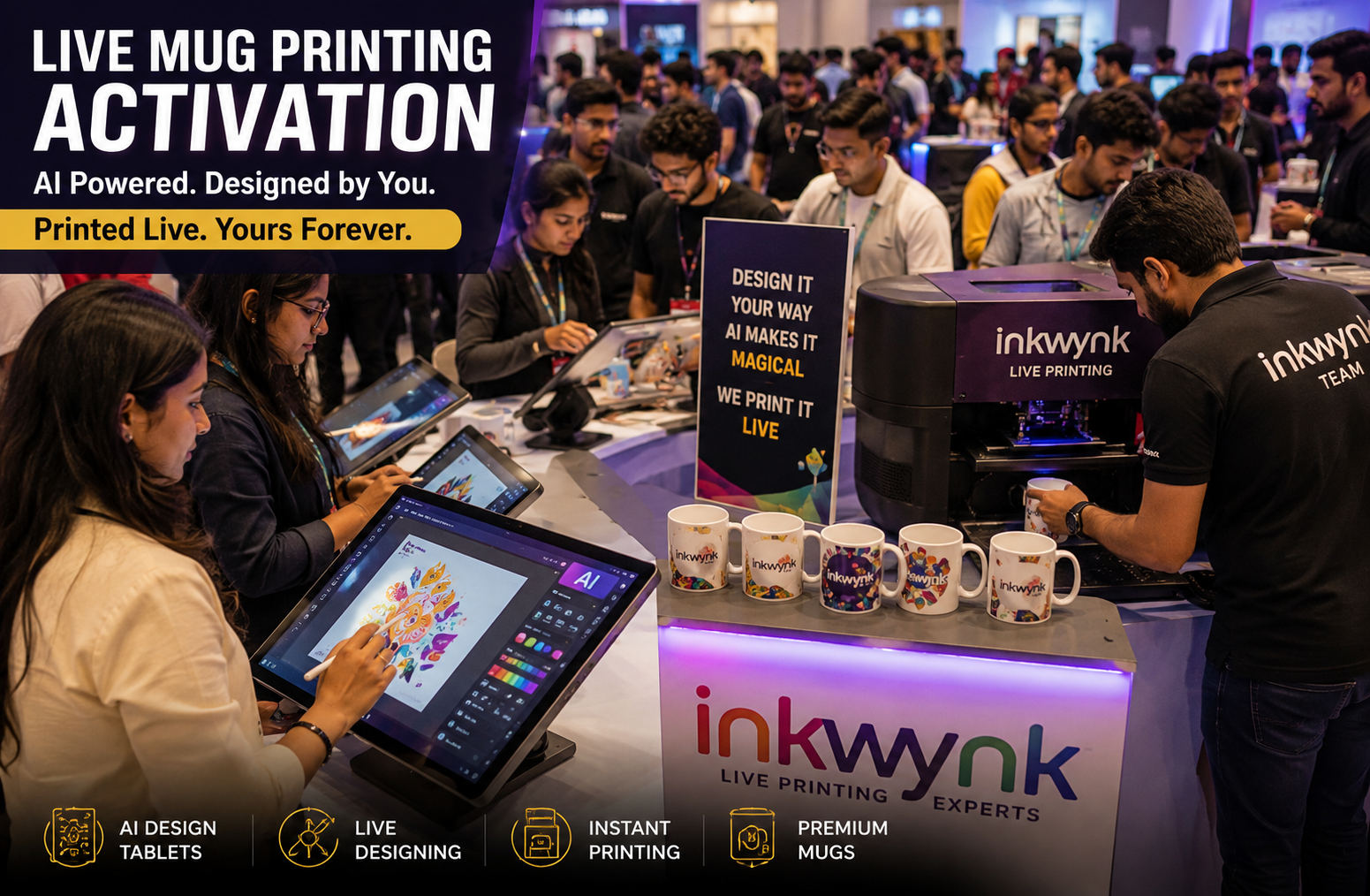 Live Mug Printing Activation for Events in India