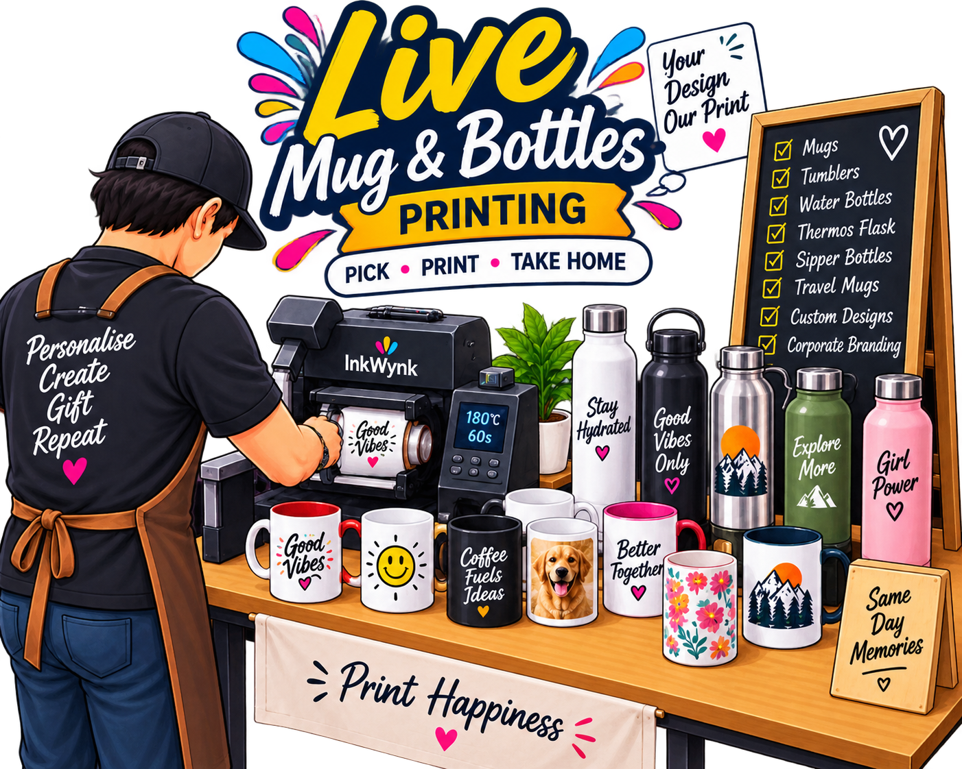 Live Mug and Bottle Printing